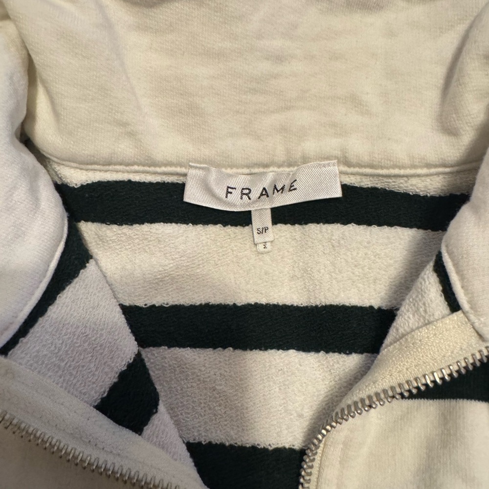 FRAME Pine Multi Cropped Half Zip Pullover - image 6